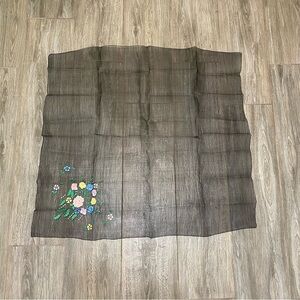 Vintage Sheer Embroidered Scarf